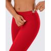 imageCRZ YOGA Womens Naked Feeling Workout 78 Yoga Leggings  25 Inches High Waist Tight PantsRed Chili