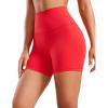 imageCRZ YOGA Womens Butterluxe Biker Shorts 4  High Waisted Booty Workout Volleyball Yoga SpandexDeep Red