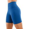 imageCRZ YOGA Womens Naked Feeling Biker Shorts  6 Inches High Waist Yoga Workout Running Gym Spandex ShortsOcean Blue