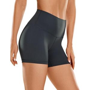 imageCRZ YOGA Womens Butterluxe Biker Shorts 4  High Waisted Booty Workout Volleyball Yoga SpandexMelanite