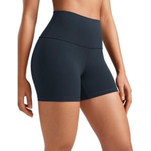 imageCRZ YOGA Womens Butterluxe Biker Shorts 4  High Waisted Booty Workout Volleyball Yoga SpandexTrue Navy