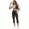 imageCRZ YOGA Butterluxe High Waisted Capris Workout Leggings for Women 21  Lounge Leggings Buttery Soft Yoga PantsFaux Leather Black