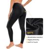 imageCRZ YOGA Butterluxe Matte Faux Leather Leggings for Women 265  No Front Seam High Waist Stretch Tights Pleather PantsFaux Leather Black