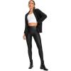 imageCRZ YOGA Butterluxe Matte Faux Leather Leggings for Women 265  No Front Seam High Waist Stretch Tights Pleather PantsFaux Leather Black