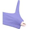 imageCRZ YOGA Butterluxe Spaghetti Strap Sports Bras for Women  Square Neck Yoga Wireless Low Coverage Padded Cami Crop TopDark Lavender Purple
