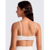 imageCRZ YOGA Butterluxe Spaghetti Strap Sports Bras for Women  Square Neck Yoga Wireless Low Coverage Padded Cami Crop TopMilky White Bone