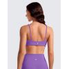imageCRZ YOGA Butterluxe Spaghetti Strap Sports Bras for Women  Square Neck Yoga Wireless Low Coverage Padded Cami Crop TopRoyal Lilac