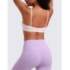 imageCRZ YOGA Butterluxe Spaghetti Strap Sports Bras for Women  Square Neck Yoga Wireless Low Coverage Padded Cami Crop TopStrawberry Pink
