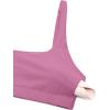 imageCRZ YOGA Butterluxe Spaghetti Strap Sports Bras for Women  Square Neck Yoga Wireless Low Coverage Padded Cami Crop TopVelvet Dust