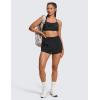 imageCRZ YOGA Butterluxe Womens Y Back Sports Bra  Padded Racerback Low Impact Spaghetti Thin Strap Workout Yoga TopBlack Tie Dye Flowers