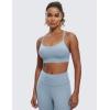 imageCRZ YOGA Butterluxe Womens Y Back Sports Bra  Padded Racerback Low Impact Spaghetti Thin Strap Workout Yoga TopCambric Blue