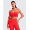 imageCRZ YOGA Butterluxe Womens Y Back Sports Bra  Padded Racerback Low Impact Spaghetti Thin Strap Workout Yoga TopDeep Red