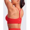 imageCRZ YOGA Butterluxe Womens Y Back Sports Bra  Padded Racerback Low Impact Spaghetti Thin Strap Workout Yoga TopDeep Red