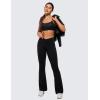 imageCRZ YOGA Butterluxe Womens Y Back Sports Bra  Padded Racerback Low Impact Spaghetti Thin Strap Workout Yoga TopFaux Leather Black