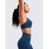 imageCRZ YOGA Butterluxe Womens Y Back Sports Bra  Padded Racerback Low Impact Spaghetti Thin Strap Workout Yoga TopFrench Navy