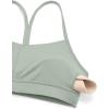 imageCRZ YOGA Butterluxe Womens Y Back Sports Bra  Padded Racerback Low Impact Spaghetti Thin Strap Workout Yoga TopGreen Palm Court