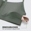 imageCRZ YOGA Butterluxe Womens Y Back Sports Bra  Padded Racerback Low Impact Spaghetti Thin Strap Workout Yoga TopGrey Sage