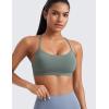 imageCRZ YOGA Butterluxe Womens Y Back Sports Bra  Padded Racerback Low Impact Spaghetti Thin Strap Workout Yoga TopGrey Sage