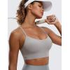imageCRZ YOGA Butterluxe Womens Y Back Sports Bra  Padded Racerback Low Impact Spaghetti Thin Strap Workout Yoga TopGull Gray