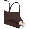 imageCRZ YOGA Butterluxe Womens Y Back Sports Bra  Padded Racerback Low Impact Spaghetti Thin Strap Workout Yoga TopHot Fudge Brown