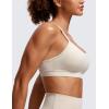 imageCRZ YOGA Butterluxe Womens Y Back Sports Bra  Padded Racerback Low Impact Spaghetti Thin Strap Workout Yoga TopMojave Tan