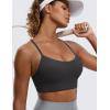 imageCRZ YOGA Butterluxe Womens Y Back Sports Bra  Padded Racerback Low Impact Spaghetti Thin Strap Workout Yoga TopMysterious Grey