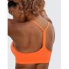 imageCRZ YOGA Butterluxe Womens Y Back Sports Bra  Padded Racerback Low Impact Spaghetti Thin Strap Workout Yoga TopNeon Orange