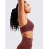 imageCRZ YOGA Butterluxe Womens Y Back Sports Bra  Padded Racerback Low Impact Spaghetti Thin Strap Workout Yoga TopNoctilucence Red