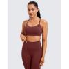 imageCRZ YOGA Butterluxe Womens Y Back Sports Bra  Padded Racerback Low Impact Spaghetti Thin Strap Workout Yoga TopNoctilucence Red