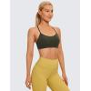 imageCRZ YOGA Butterluxe Womens Y Back Sports Bra  Padded Racerback Low Impact Spaghetti Thin Strap Workout Yoga TopOlive Green