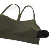imageCRZ YOGA Butterluxe Womens Y Back Sports Bra  Padded Racerback Low Impact Spaghetti Thin Strap Workout Yoga TopOlive Green