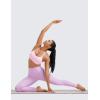 imageCRZ YOGA Butterluxe Womens Y Back Sports Bra  Padded Racerback Low Impact Spaghetti Thin Strap Workout Yoga TopPink Peony