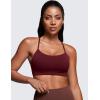 imageCRZ YOGA Butterluxe Womens Y Back Sports Bra  Padded Racerback Low Impact Spaghetti Thin Strap Workout Yoga TopRed Merlot