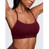 imageCRZ YOGA Butterluxe Womens Y Back Sports Bra  Padded Racerback Low Impact Spaghetti Thin Strap Workout Yoga TopRed Merlot