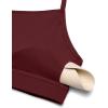 imageCRZ YOGA Butterluxe Womens Y Back Sports Bra  Padded Racerback Low Impact Spaghetti Thin Strap Workout Yoga TopRed Merlot
