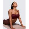 imageCRZ YOGA Butterluxe Womens Y Back Sports Bra  Padded Racerback Low Impact Spaghetti Thin Strap Workout Yoga TopRed Merlot