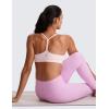 imageCRZ YOGA Butterluxe Womens Y Back Sports Bra  Padded Racerback Low Impact Spaghetti Thin Strap Workout Yoga TopStrawberry Pink