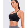 imageCRZ YOGA Butterluxe Womens Y Back Sports Bra  Padded Racerback Low Impact Spaghetti Thin Strap Workout Yoga TopTie Dye Smoke Ink