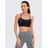 imageCRZ YOGA Butterluxe Womens Y Back Sports Bra  Padded Racerback Low Impact Spaghetti Thin Strap Workout Yoga TopTie Dye Smoke Ink