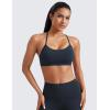 imageCRZ YOGA Butterluxe Womens Y Back Sports Bra  Padded Racerback Low Impact Spaghetti Thin Strap Workout Yoga TopTrue Navy