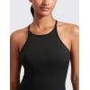 imageCRZ YOGA Butterluxe Womens Y Back Workout Tank Top with Built in Shelf Bra  Padded Halter High Neck Athletic Yoga CamisoleBlack
