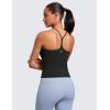 imageCRZ YOGA Butterluxe Womens Y Back Workout Tank Top with Built in Shelf Bra  Padded Halter High Neck Athletic Yoga CamisoleBlack