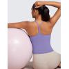 imageCRZ YOGA Butterluxe Womens Y Back Workout Tank Top with Built in Shelf Bra  Padded Halter High Neck Athletic Yoga CamisoleDark Lavender Purple