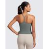 imageCRZ YOGA Butterluxe Womens Y Back Workout Tank Top with Built in Shelf Bra  Padded Halter High Neck Athletic Yoga CamisoleGrey Sage