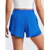 imageCRZ YOGA Girls 2 in 1 Dolphin Athletic Running Shorts with Pockets High Waist Teen Kid Workout Casual Tennis Soccer SplitSparkle Blue