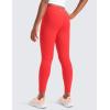 imageCRZ YOGA Girls Butterluxe Crossover Athletic Leggings  High Waist V Cross Kids Lounge Pants Yoga Active Dance Running TightsDeep Red