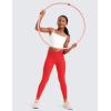 imageCRZ YOGA Girls Butterluxe Crossover Athletic Leggings  High Waist V Cross Kids Lounge Pants Yoga Active Dance Running TightsDeep Red