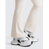 imageCRZ YOGA Girls Thermal Fleece Lined Flare Leggings Winter Warm Water Resistant Kids Bell Bottoms High Waist Pants Lounge YogaMilky White Bone
