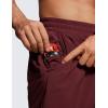 imageCRZ YOGA Mens Linerless Workout Shorts  5 Lightweight Quick Dry Running Sports Athletic Gym Shorts with PocketsRed Merlot