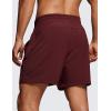 imageCRZ YOGA Mens Linerless Workout Shorts  5 Lightweight Quick Dry Running Sports Athletic Gym Shorts with PocketsRed Merlot